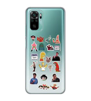 Xiaomi Redmi Note 10 / Note 10S Uyumlu Sticker Tasarımlı Şeffaf Telefon Kılıfı