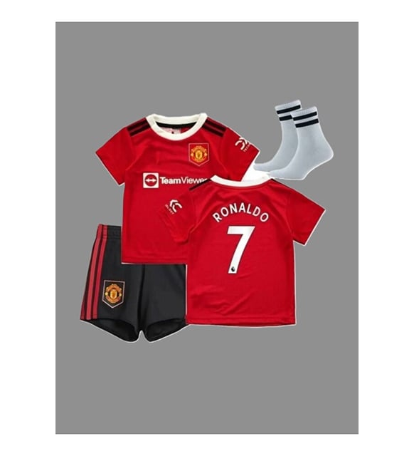 Cristiano Ronaldo 2021-22 Sezonu Manchester/United Çocuk Forması 4