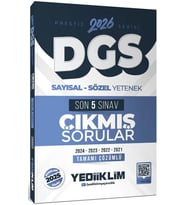 2026 DGS Prestij Serisi Sayısal Sözel Yetenek Tamamı Çözümlü Son 5 Sınav Çıkmış Sorular Yediiklim