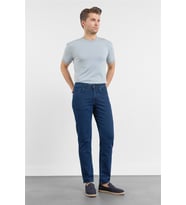 Lacivert Gabardin 5 Cep Düz Paça Casual Slim Fit Pamuklu Denim Pantolon 1023255161