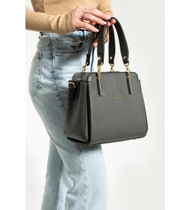 Kadın Kol Çantası Çapraz Askılı Omuz Çantası 24*20 Cm Suni Deri Mega Bag El Çantası Business