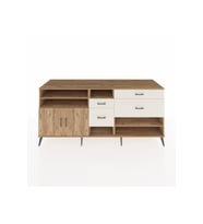 Kronos Konsol 5 Raflı 4 Çekmeceli 2 Kapaklı 220x59x99 Çam-Çam/Aytaşı