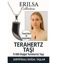 Sertifikalı Boynuz Model Terahertz Taşı Kolye – Yüksek Titreşimli Zihin ve Enerji Taşı (Çok Renkli)