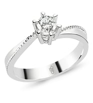 0.40 Ct Tektaş Pırlanta Yüzük  RMY508 (Çok Renkli)