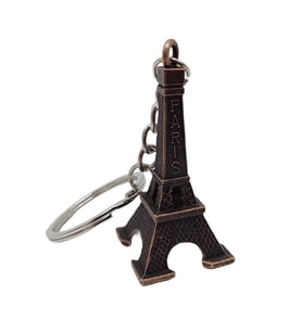 Paris Eyfel Kulesi 3D Metal Anahtarlık Bronz