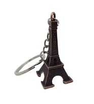 Paris Eyfel Kulesi 3D Metal Anahtarlık Bronz