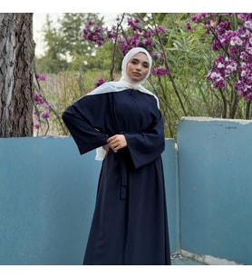 Dubai Krep Kalitesi Fermuarlı Sade Ferace