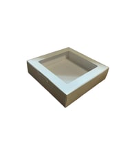 Karton Kutu Pencereli  Havlu Kutusu 25X25X5 (10 Adet)  Beyaz