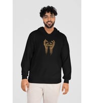 Oversize Unisex Sweatshirt - Kapüşonlu Özel Hoodie (Siyah)