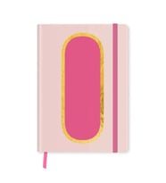 DEFFTER FABOOKS MONOGRAM HARF BASKILI LASTİKLİ SERT KAPAK ÇİZGİLİ DEFTER 168 SYF - O