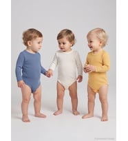 Minidamla Uzun Kol Basic 3'lü set 1-18 Ay Çıtçıtlı Badi - Sarı
