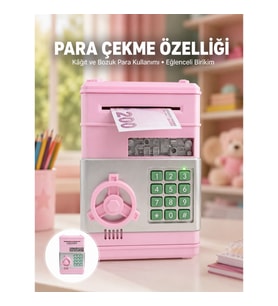 Mey İthalat® Şifreli Elektronik Para Biriktirme Kumbarası Büyük Kapasiteli