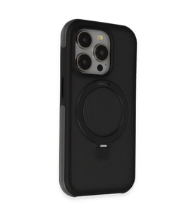 Northcity iPhone 15 Pro ile Uyumlu Zorda Airbag MagSafe Standlı Kılıf - Siyah