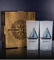 eJOYA Kişiye Özel Kutusunda 2'li Rakı Bardağı Hediye Seti 111323