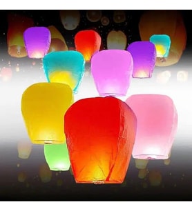 3 ADET VIP KALİTE YILBAŞI DİLEK BALONU DİLEK FENERİ SKY LANTERN YIRTIK VE YAPIŞIK ÜRÜN DEĞİLDİR KARIŞIK RENKLİ DİLEK BALONU