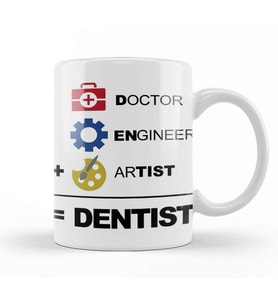 Doctor Engineer Artist Dentist 025 Kupa Bardak Porselen
