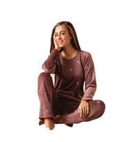 Sude Kadın Kışlık Kadife Pijama Takımı 536- 1 Adet (Gül Kurusu)