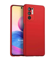 Microsonic Matte Silicone Xiaomi Redmi Note 10 5G Kılıf Kırmızı