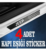 Jeep özel Oto Kapı eşikleri Sticker Karbon 4 Adet