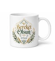 İsme Özel Bereket Olsun Yazılı Kupa Bardak Özel Tasarım Hediye