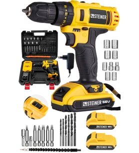 Steiner Germany Technology Darbeli 56 V 5 Ah Bakır Sargılı Çift Akülü Şarjlı Vidalama Matkap + Set
