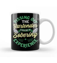Funny Pissing Off The Bartender Can Be Sobering Kupa Bardak Porselen