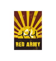 Red Army Retro Ahşap Tablo - Sovyet Temalı Propaganda Poster Tasarımı