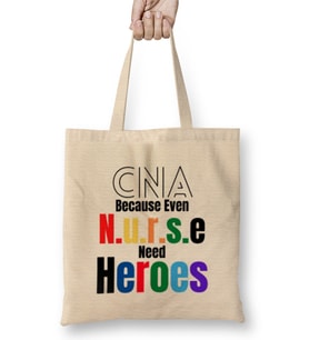Nurse Gift İidea Funny Saying Quote-Nursing Medical Bez Çanta Uzun Saplı