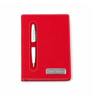 İsme Özel Kumaş Desenli Defter ve Tükenmez Kalem Seti