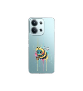 Xiaomi Redmi 15C 4G ile uyumlu Splash arı tasarımlı şeffaf silikon kılıf