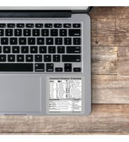 Windows 10/11 Reference Keyboard Shortcut Sticker -  Vinyl no-Residue Adhesive, for Any PC Laptop or Desktop