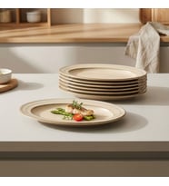GÜRAL PORSELEN Güral 2 Adet 21 Cm Kayık Tabak Reaktif Agate Vr 969