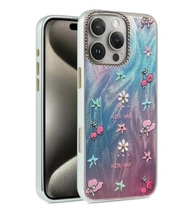 Durukar® iPhone 16 Pro Kılıf Blade Aynalı Desenli Kapak - Desen 4