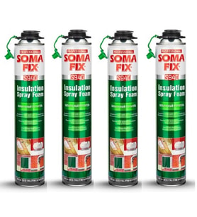 4 Adet Somafix 850 ml Somafix Tabancalı Isı Ses Yalıtım Poliüretan Köpük