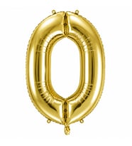 0 Rakam Folyo Balon Altın Rengi (100 cm)
