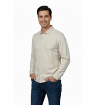Erkek Spor Silim Fit Dokuma Gömlek BGL-ST04946 (Taş)