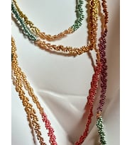 Atelierosamore El Yapımı Gold Kırmızı Yeşil Kolye