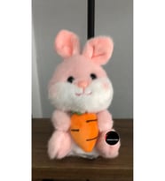 Sevimli Havuçlu Tavşan Peluş Oyuncak Anahtarlık Hediyelik Uyku Arkadaşı 15 Cm (Çok Renkli)