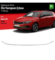 Fiat Egea Uyumlu Hatchback Krom Ön Tampon Çıtası 2020 Üzeri (Mat Krom)