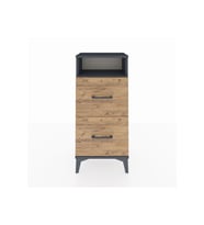 Arges Komodin Tek Raflı 2 Çekmeceli 44x30x96 Antrasit-Çam