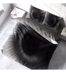 MonoHome Gray Wortex 3D Pamuk Saten Çift Kişilik Nevresim Takımı (Çok Renkli)