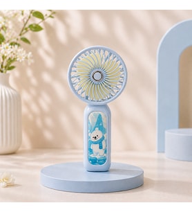 Sevimli Mini El Fanı USB Şarjlı Taşınabilir Sessiz Masaüstü Fan Kawaii Tasarım