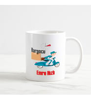 Kargocu Kupa Bardak (1. Tasarım) (Beyaz)