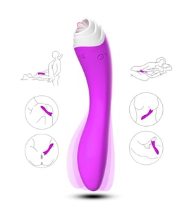 FAIRYLAND 9+9 Modlu Klitoris ve G-Spot Uyarıcı 2 in 1 Dil Vibratör - Mor