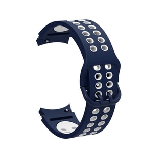 Samsung Galaxy Watch 4 40mm 20mm Uyumlu Kordon Silikon Esnek Yumuşak Delikli Spor KRD-02 Kayış