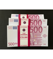 YENİ BASKI 3 DESTE 500 EURO GEÇERSİZ EĞLENCE OYUN ŞAKA  DÜĞÜN PARASI