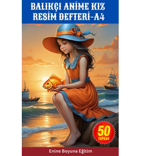 Balıkçı Anime KIZ Resim Defteri (Orta Boy)