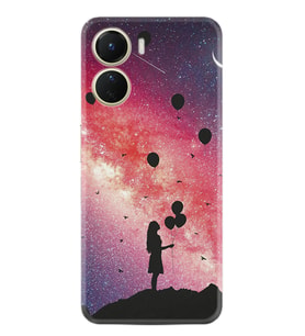 Vivo Y16 Kılıf Resimli Desenli Baskılı Silikon Flowers Cat 2 1349