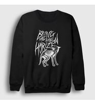 Presmono Unisex Siyah Wolf Bring Me The Horizon Sweatshirt 21577tt