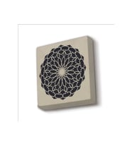 Yuvarlak Rumi Desen Baskılı Taş Magnet 5X5